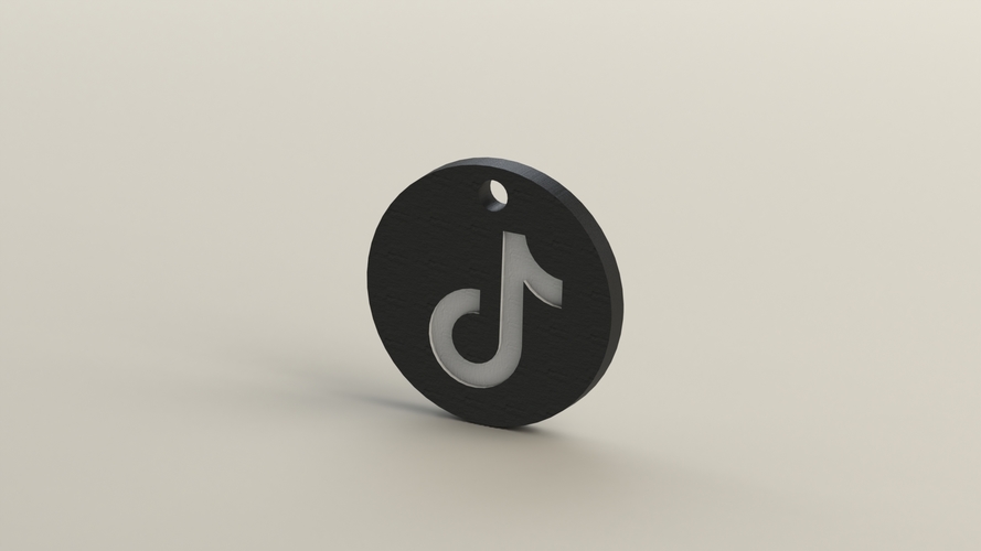 Keychain TikTok 3D print model 3D Print 475409