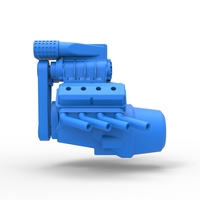 Diecast V8 engine for mud dragster 1:25 - Thumbnail 6