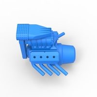 Diecast V8 engine for mud dragster 1:25 - Thumbnail 7