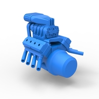 Diecast V8 engine for mud dragster 1:25 - Thumbnail 9