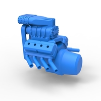 Diecast V8 engine for mud dragster 1:25 - Thumbnail 10