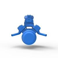 Diecast V8 engine for mud dragster 1:25 - Thumbnail 11