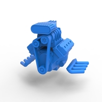 Diecast V8 engine for mud dragster 1:25 - Thumbnail 13