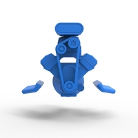 Diecast V8 engine for mud dragster 1:25 - Thumbnail 15