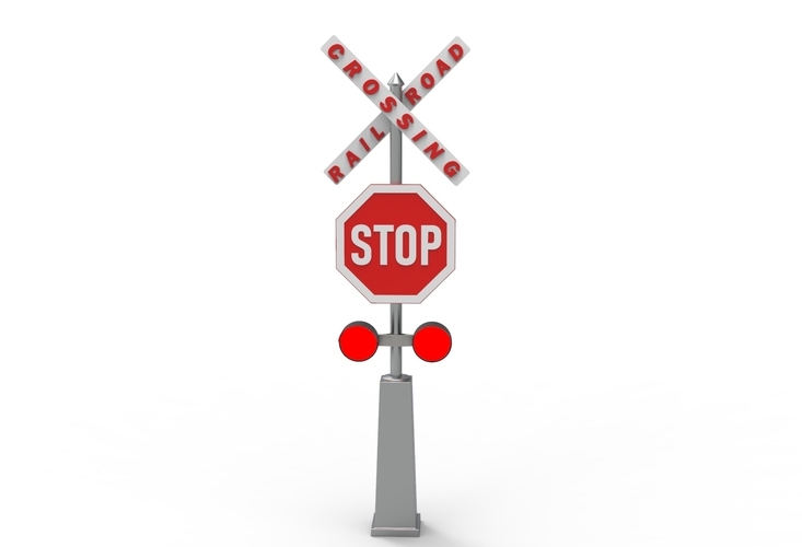 Rail road crossing stop sign 3D Print 475430