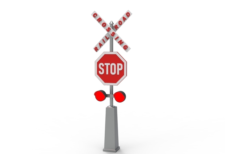 Rail road crossing stop sign 3D Print 475431