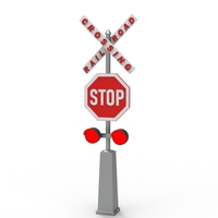 Rail road crossing stop sign - Thumbnail 2