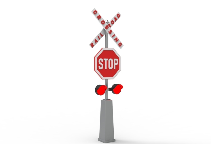 Rail road crossing stop sign 3D Print 475432
