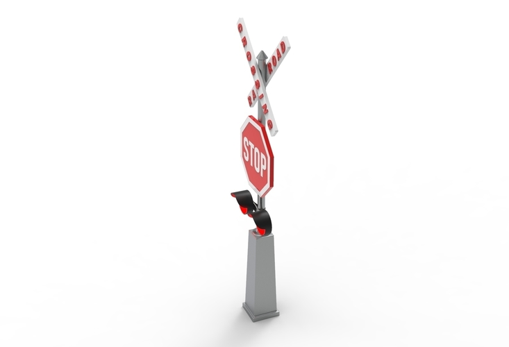 Rail road crossing stop sign 3D Print 475437