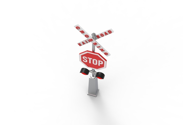 Rail road crossing stop sign 3D Print 475439