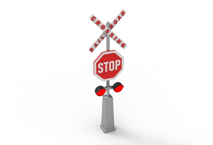 Rail road crossing stop sign 3D Print 475440