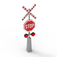 Rail road crossing stop sign - Thumbnail 10