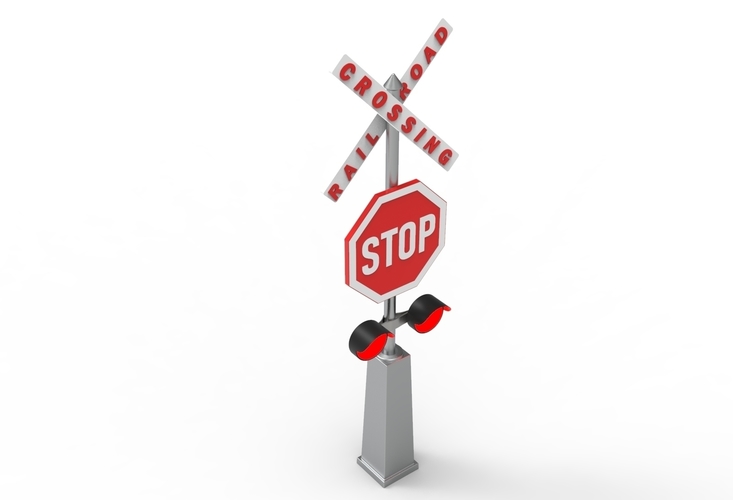 Rail road crossing stop sign 3D Print 475441