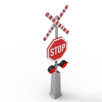 Rail road crossing stop sign - Thumbnail 11