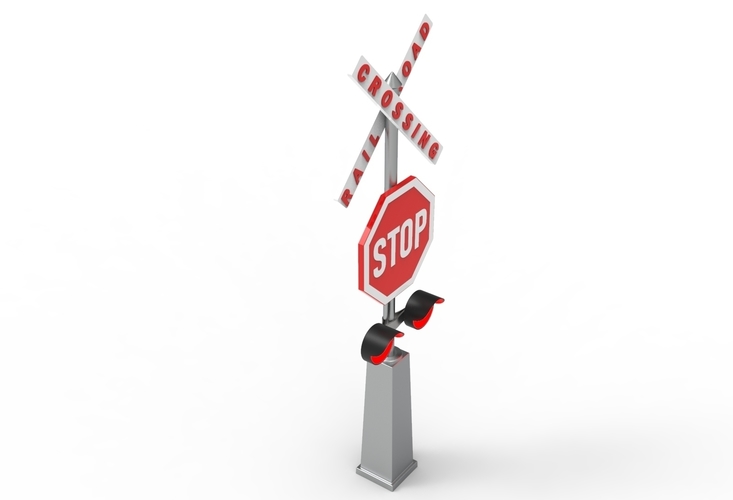 Rail road crossing stop sign 3D Print 475442