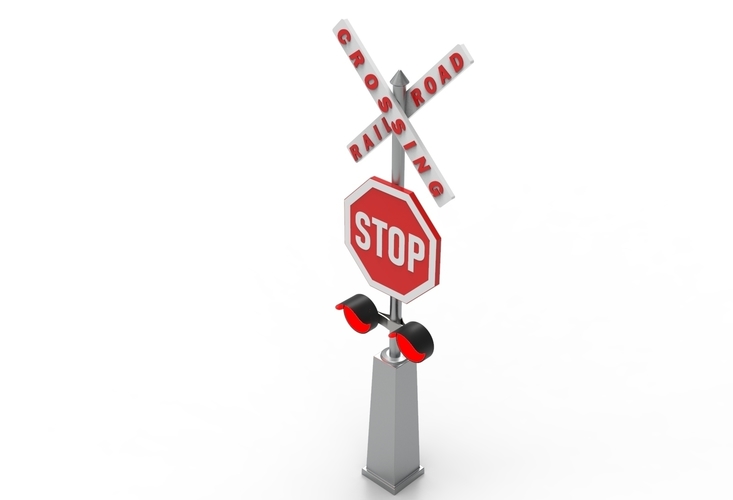 Rail road crossing stop sign 3D Print 475443