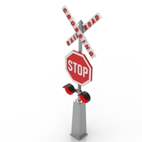 Rail road crossing stop sign - Thumbnail 13
