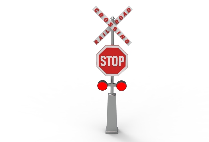 Rail road crossing stop sign 3D Print 475444