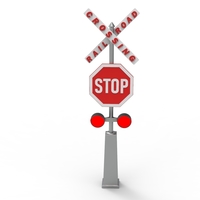 Rail road crossing stop sign - Thumbnail 14