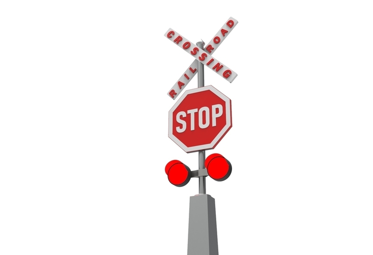 Rail road crossing stop sign 3D Print 475446
