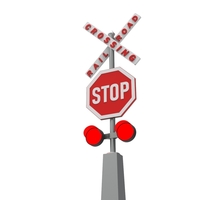 Rail road crossing stop sign - Thumbnail 16