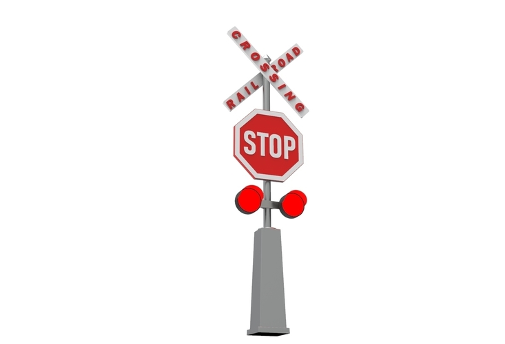 Rail road crossing stop sign 3D Print 475448