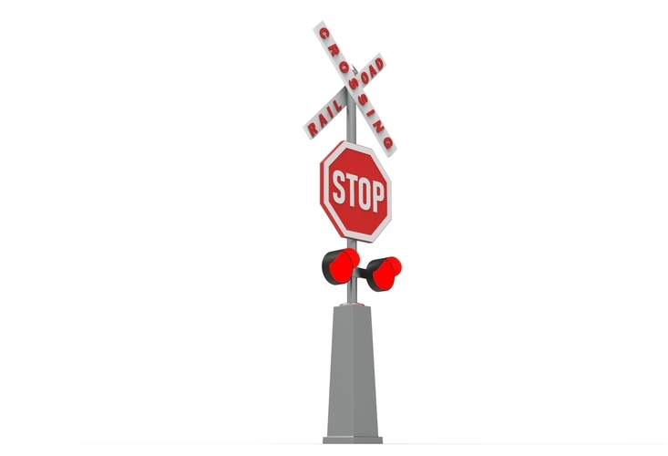 Rail road crossing stop sign 3D Print 475449
