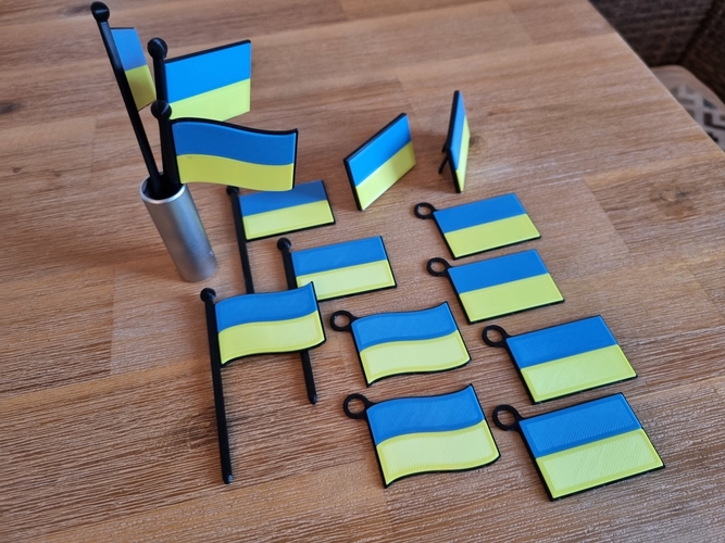 Ukraine Flag 3D Print 475520