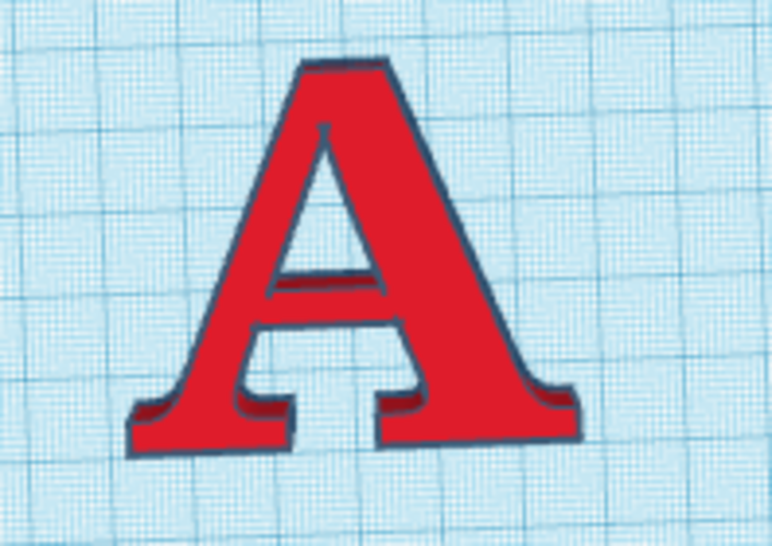 letter A 3D Print 475530