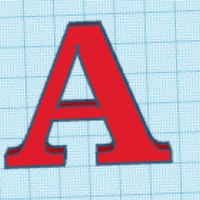 Small letter A 3D Printing 475530