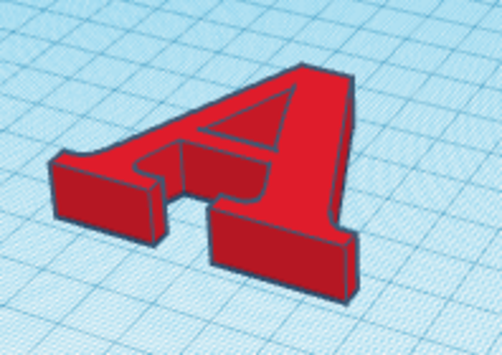 letter A 3D Print 475531