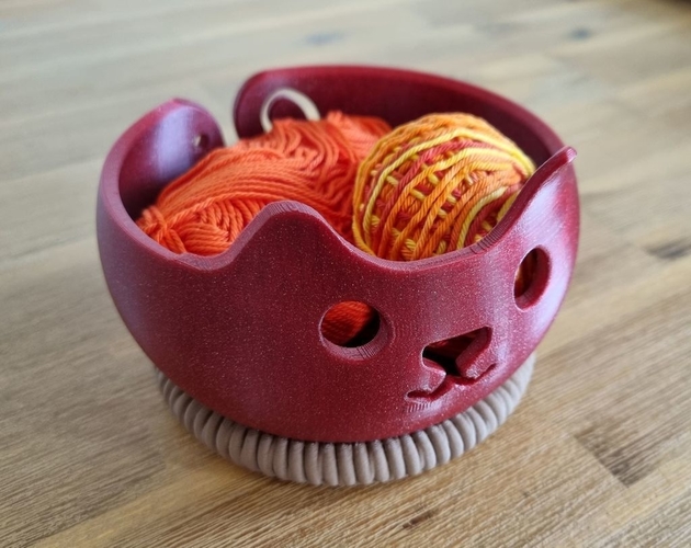 Yarn bowl Kitty 3D Print 475589