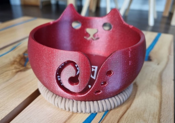 Yarn bowl Kitty 3D Print 475590