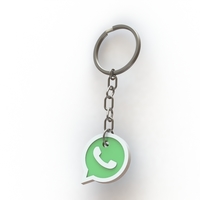 Small WhatsApp keychain 3D print model 3D Printing 475661
