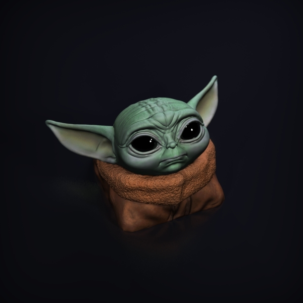 ojaga design × STAR WARS YODA KEY CAP The Mandalorian the Child Baby Yoda Keycap Handmade Resin