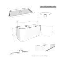 3D Locking Hatch Door Storage Box Container - Thumbnail 1