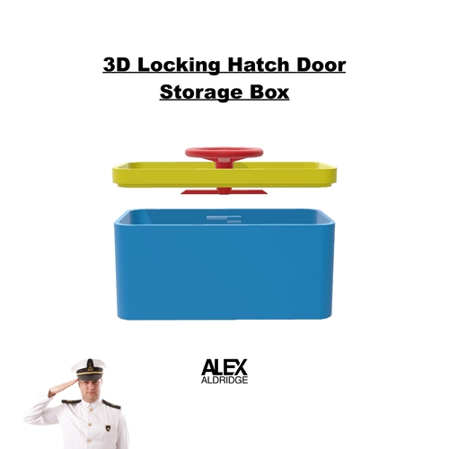 3D Locking Hatch Door Storage Box Container 3D Print 475755