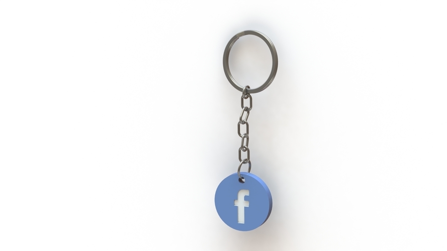 Facebook Keychain 3D Print 475756