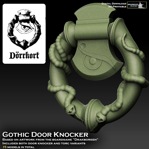 Gothic Door Knocker 3D Print 475874