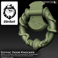 Small Gothic Door Knocker 3D Printing 475874