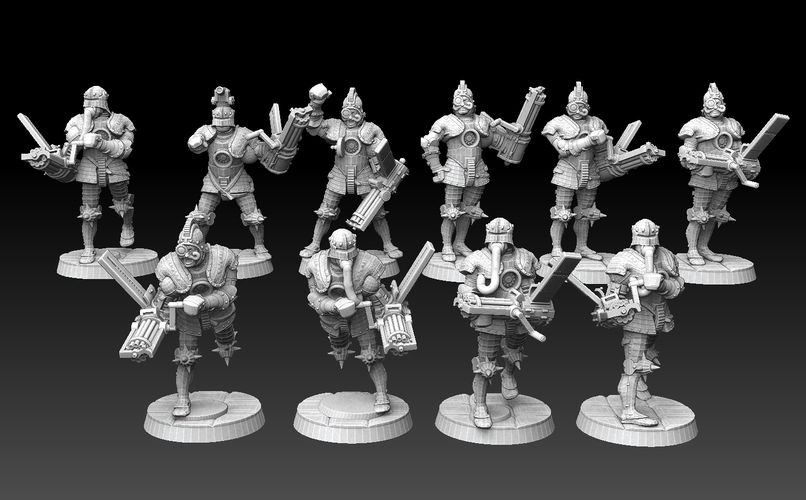Steampunk Gunners 3D Print 475893