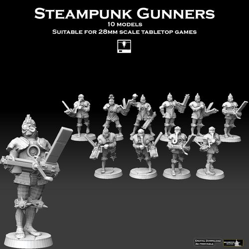 Steampunk Gunners 3D Print 475895