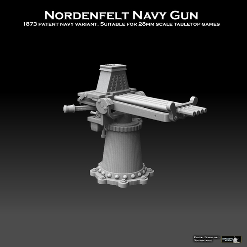 Nordenfelt Navy Gun 3D Print 475966