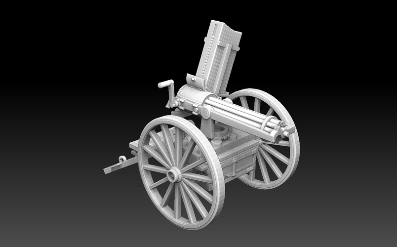 Palmcrantz - Nordenfelt Mechanical Machine Gun 3D Print 475974