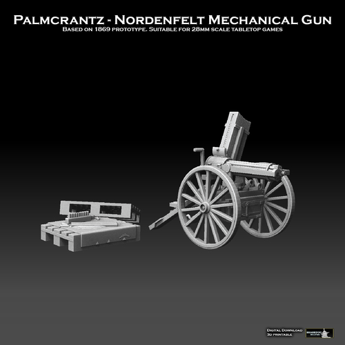 Palmcrantz - Nordenfelt Mechanical Machine Gun 3D Print 475975
