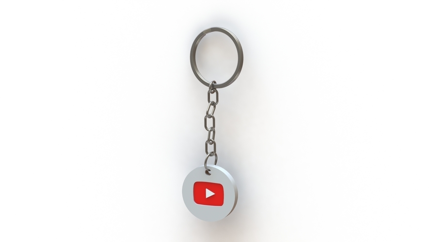 YouTube Keychain 3D Print 476030