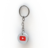 Small YouTube Keychain 3D Printing 476030