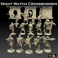 Small Night Watch Crossbowmen 3D Printing 476043
