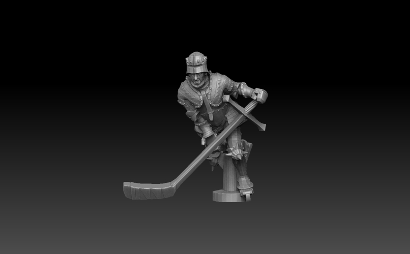 Knight Table Hockey Player Team 3D Print 476064