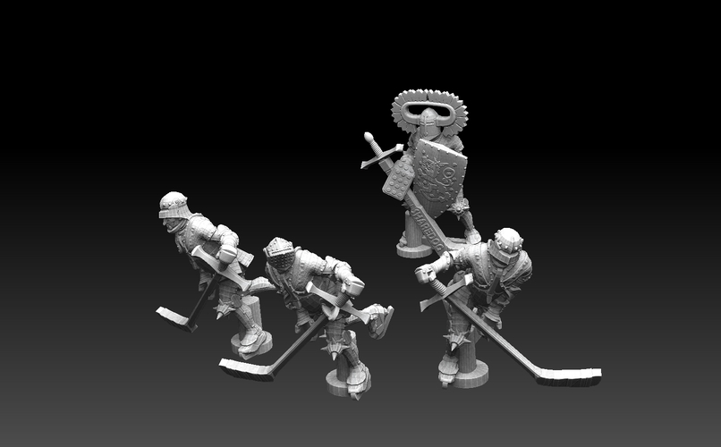 Knight Table Hockey Player Team 3D Print 476066
